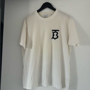 Burberry Emerson TB Monogram Logo White Cotton T-Shirt